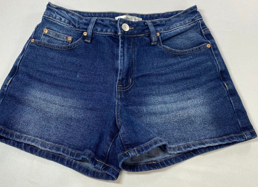 Madden Girl Dark Wash Denim Shorts Women’s 5 – Cotton Blend Casual Style